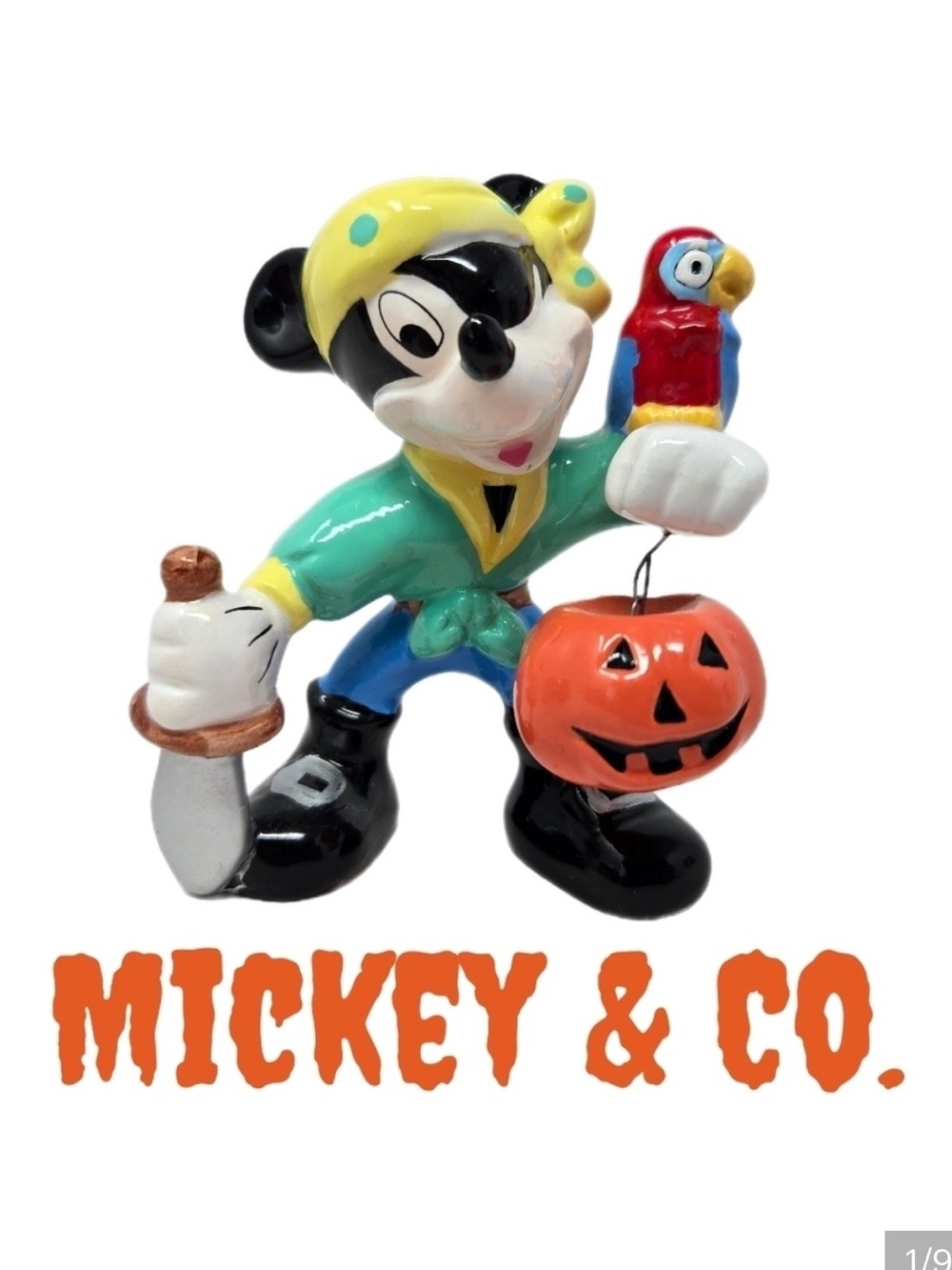 Mickey & Co. Disney Enesco Mixkey As A Pirate Halloween Figurine In Original Box